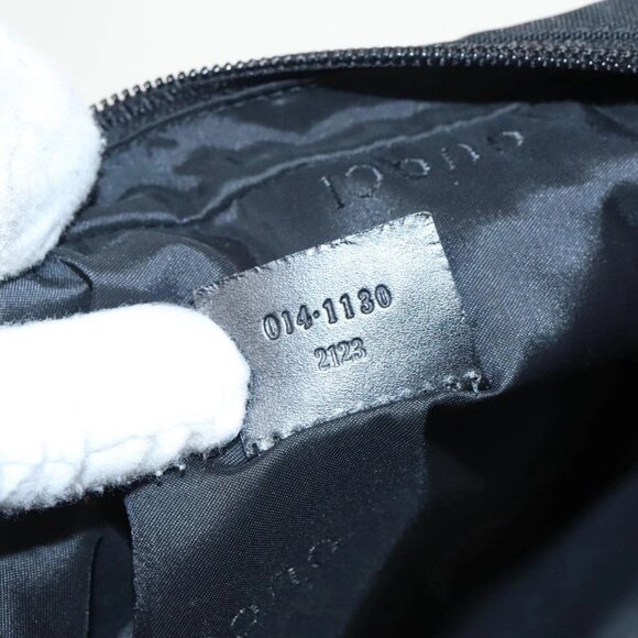 GUCCI Clutch Bag Nylon Black Silver Auth mr639 - Picture 10 of 16